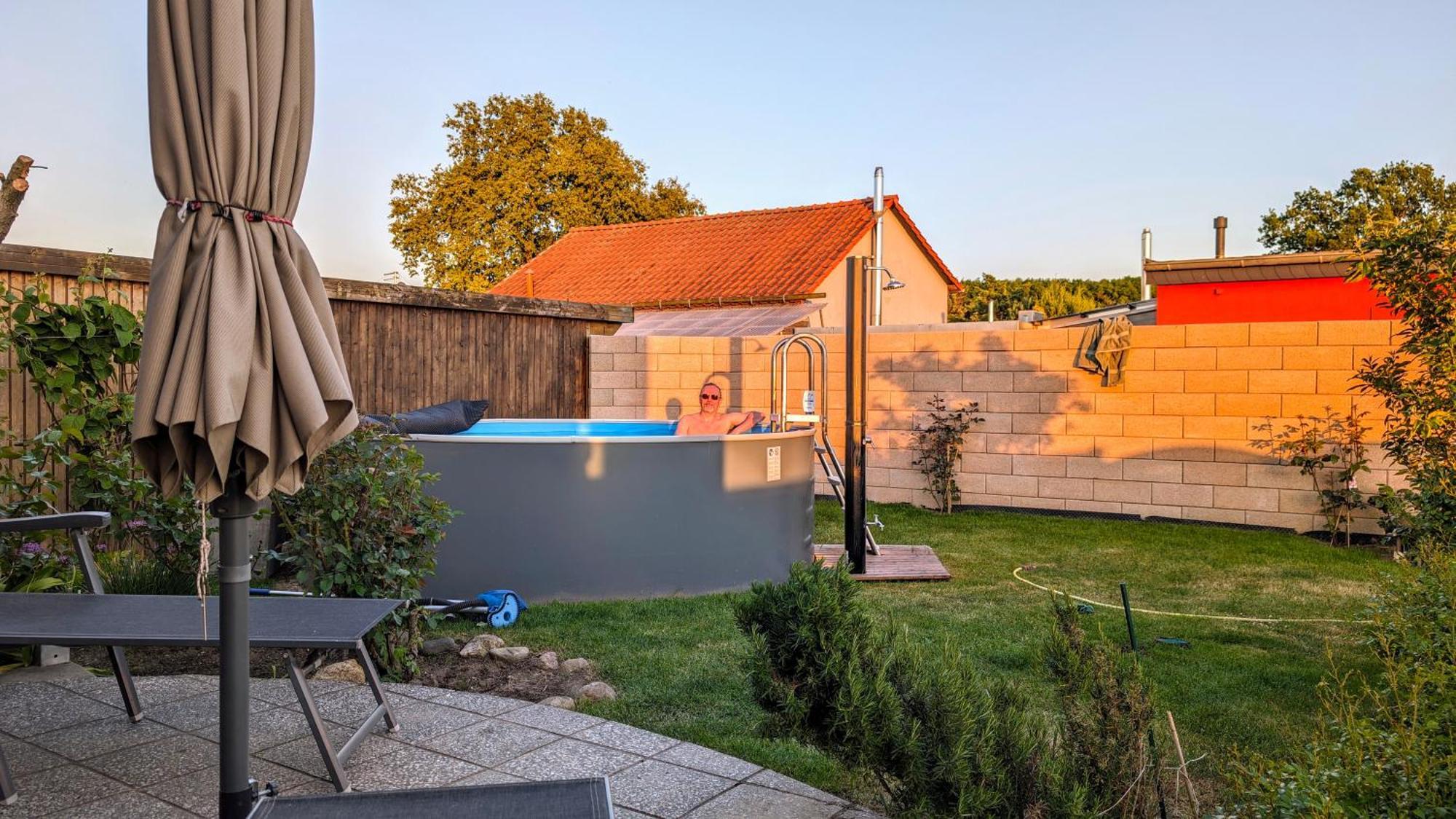 Elbparadies Ferienhaus am Niegripper See mit Pool Burg bei Magdeburg Exterior foto